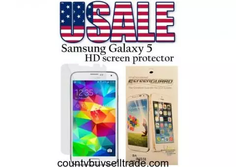 500x Samsung Galaxy S5 screen protector with retail package